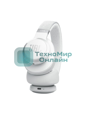 Беспроводные/проводные наушники JBL Live 770NC белый, полноразмерные, Bluetooth + проводной, адаптивное шумоподавление