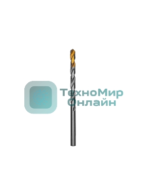 Сверло спиральное по металлу Denzel 11 х 195 мм, Р6М5, Golden Tip, удлиненное