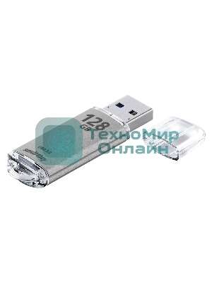 Флешка USB Smartbuy V-Cut Silver (SB128 GbVC-S3), 128Gb, USB 3.0, R/W 75/30, серебристый