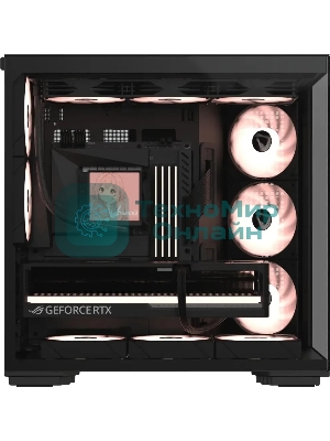 Компьютерный корпус Formula V Line Crystal Z7 PA Black, ATX, TYPE-C*1, USB3.0*1, Front+Side Glass, SIDE 3x PERFORMANCE ARGB, REAR 2x PERFORMANCE ARGB