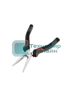 Удлиненные плоскогубцы Deli DL0103 160 мм, Cr-V, эксцентриковый шарнир, антикоррозийное покрытие, трехкомпонентная прорезиненная рукоять