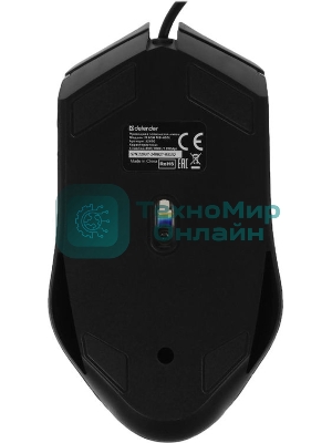 Мышь проводная Defender Flash MB-600L черный, 1200 dpi, USB, кнопки - 4