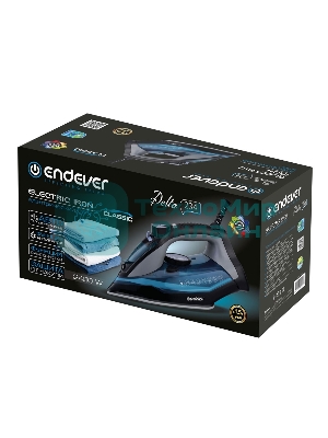 Утюг Endever DELTA-234 черный/лазурно-синий, 2400 Вт, 35 г/мин, 145 г/мин, 350 мл