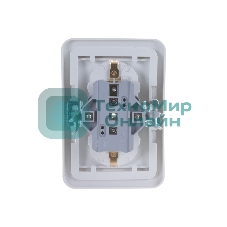 Розетка 2-м CLASSICO защ. шторки с заземл. 2128x белый ASD/IN HOME 4690612000985