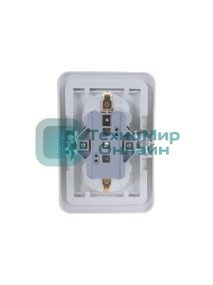 Розетка 2-м CLASSICO защ. шторки с заземл. 2128x белый ASD/IN HOME 4690612000985