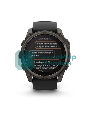 Смарт-часы Garmin Fenix 8 Solar Sapphire титановый угольно-серый DLC, черный 51мм