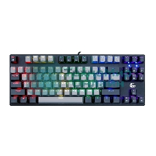 Клавиатура проводная механическая Gembird KB-G600, 87кл, Rainbow, красн.свитчи, 1.8м, черная