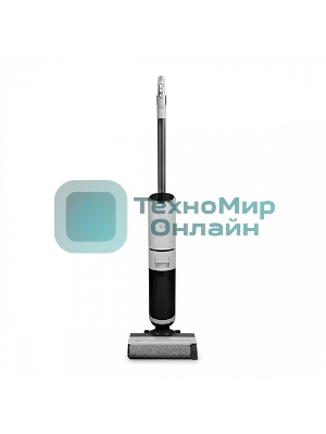 Пылесос вертикальный BQ VCA1002W белый/черный, питание от аккумулятора, 30 Вт, уборка влажная/сухая, пылесборник 0.75 л, бак для жидкости 0.85 л, работа от АКБ max 45 мин