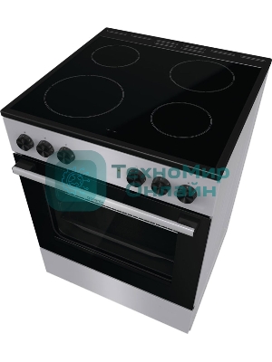 Плита электрическая Gorenje GEC6A11SG серый, конфорок 4 электрических, духовка 65 л, 60 см x 85 см x 60 см