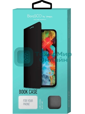 Чехол (флип-кейс) BORASCO Book Case, для Samsung Galaxy M32, черный [40353]