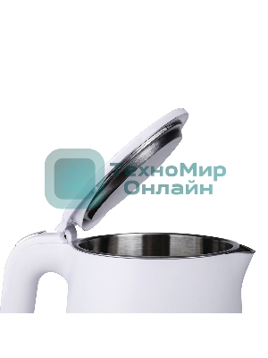 Чайник электрический Centek CT-1012 (белый) 1.5л, 2200 Вт, двойные стенки, бесшовная колба, эффект термоса