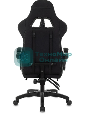 Кресло Zombie Weaver черный/серый, ткань, подголовник, подставка для ног