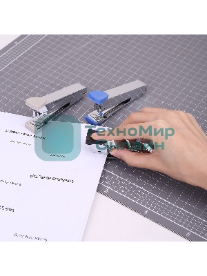 Степлер Deli E0224 Start N10 (15 листов) встроенный антистеплер, ассорти, 50 скоб, коробка