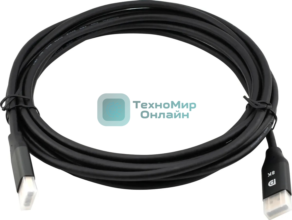 Кабель аудио-видео Cactus CS-DP-DP-1.4-5 DisplayPort (m)/DisplayPort (m) 5м. позолоч.конт. черный