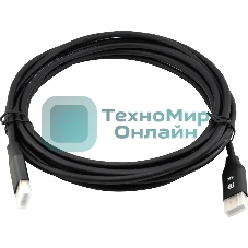 Кабель аудио-видео Cactus CS-DP-DP-1.4-5 DisplayPort (m)/DisplayPort (m) 5м. позолоч.конт. черный