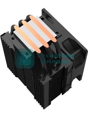 Кулер ZALMAN CNPS4X BLACK V2, 92мм FAN, 3 HEAT PIPES, 4-PIN PWM, 800-2000 RPM, 29DBA, HYDRO BEARING, LGA1851/1700, AM5/AM4, screw type installation