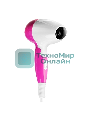 Фен Centek CT-2229 белый/розовый, 1200 Вт, компактный
