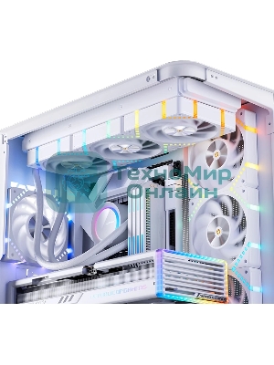 Вентилятор для корпуса JONSBO HF2-120WR Reverse (120x120x25мм, 4-pin PWM, ARGb, 63.3CFM, 29.5dBA, 2200RPM, белый)