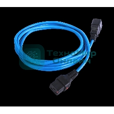 Шнур питания с фиксатором REM IEC 60320 C19/IEC 60320 C20, 16 А/250 В (3 x 1,5), длина 1,8 м, синий R-16-Cord-C19-C20-1.8-Blue