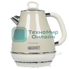 Чайник электрический Ariete Vintage 2869/03 2000 Вт, 1.7 л, бежевый