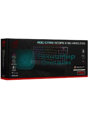 Клавиатура ASUS Strix Scope II 96 гибридная, Bluetooth, радиоканал, чёрный
