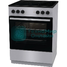 Плита электрическая Gorenje GEC6A11SG серый, конфорок 4 электрических, духовка 65 л, 60 см x 85 см x 60 см