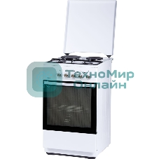 Плита Комбинированная Flama L FK 2212 W белый (металлическая крышка) реш.сталь