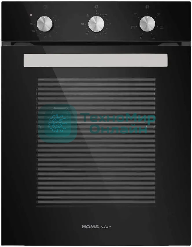 Духовой шкаф электрический встраиваемый HOMSair OEF451BK черный