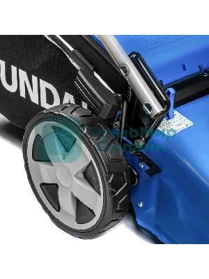 Бензиновая газонокосилка HYUNDAI L4620 двигатель Hyundai ICV145,4-х такт, 3.8 л.с./145 см3, Ширина среза 45,7 см, Высота среза 25-75 мм, 23,5 кг