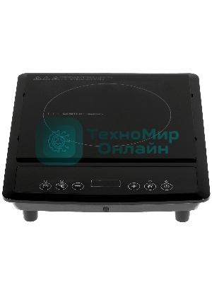 Плита настольная электрическая Centek CT-1518 чёрный, 2 кВт, индукция, конфорки - 1, стеклокерамика, сенсор