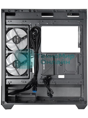 Компьютерный корпус Chieftec Vista черный без БП ATX 3x120мм 1xUSB2.0 1xUSB3.0 1xUSB3.1 audio bott PSU