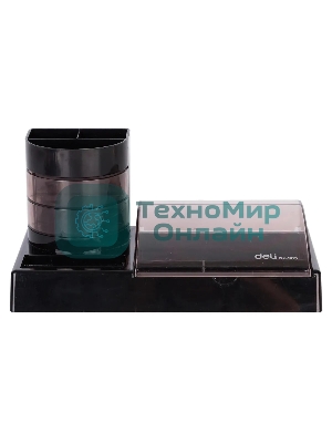 Настольный набор Deli E38254 (16 предметов) пластик, черный