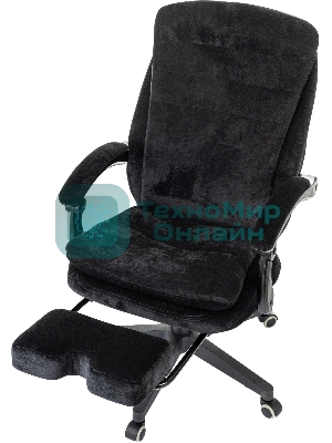 Кресло руководителя Бюрократ T-9950MSG-F Fabric черный Light-20, крестов. пластик, подст. для ног