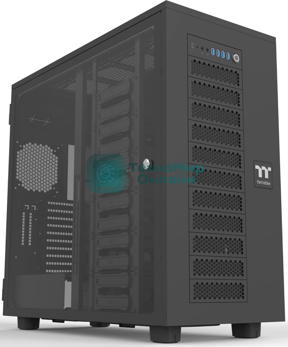 Компьютерный корпус Thermaltake AX700 Glass черный без БП XL-ATX 18x120мм 18x140мм 2x200мм 4xUSB 3.0 audio bott PSU