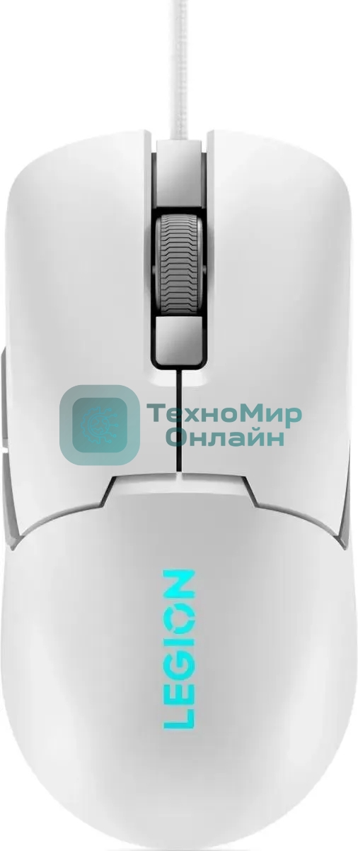 Мышь проводная Lenovo Legion M300s белый, 8000 dpi, USB, кнопки - 6