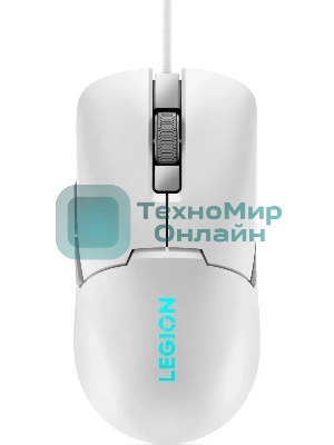Мышь проводная Lenovo Legion M300s белый, 8000 dpi, USB, кнопки - 6