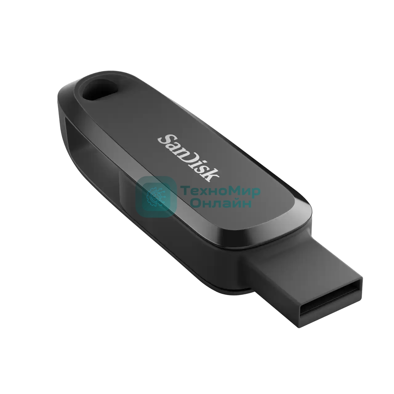 Флешка USB SanDisk SDDDC6 (SDDDC6-128G-G46), 128Gb USB3.2/Type-C, R/W 100/30, черная