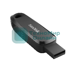 Флешка USB SanDisk SDDDC6 (SDDDC6-128G-G46), 128Gb USB3.2/Type-C, R/W 100/30, черная