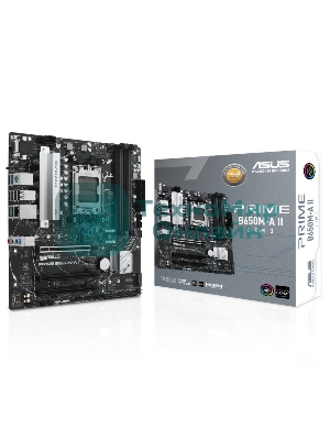 Материнская плата ASUS PRIME B650M-A II-CSM, AM5, AMD B650, 4xDDR5, 4xSATA, 2xM.2, 1xPCI-E 4.0 x16, 1x 2.5Gb LAN, 2xUSB-A 3.2 Gen 1, 2xUSB-A 3.2 Gen 2, 4xUSB 2.0, 1xDisplayPort, 1xHDMI, 1xVGA, 3x3.5 мм, 7.1, Micro-ATX