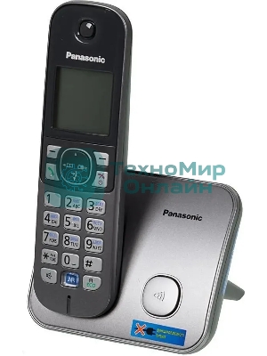 Телефон беспроводной (DECT) Panasonic KX-TG6811RUM (серебристый) Беспроводной DECT,40 мелодий,телефонный справочник 120 зап.