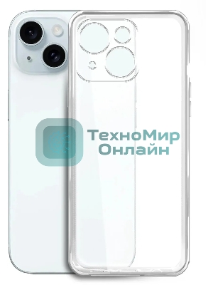 Чехол (клип-кейс) BoraSCO для Apple iPhone 15 Plus прозрачный