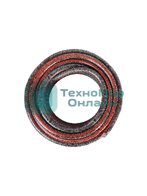 Шланг поливочный ПВХ усиленный премиум пищевой трехслойн. армир. 3/4 25м черный/красный Вихрь 73/7/2/7