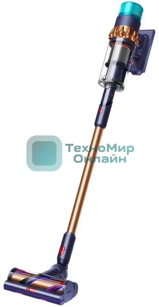 Пылесос вертикальный Dyson SV23 GEN5 DT ABS желтый/синий, питание от аккумулятора, 262 Вт, уборка сухая, пылесборник 0.77 л, работа от АКБ max 70 мин.