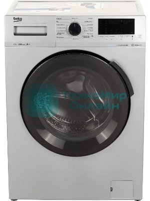 Стиральная машина Beko WSPE6H616S (7322610002) серебристый, загрузка фронтальная 6,5 кг, 1200 об/мин., класс: А++