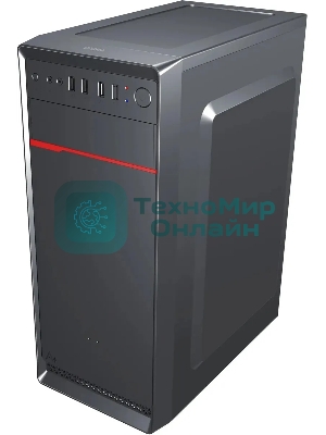 Компьютерный корпус Digma DCC-MD302 черный без БП ATX 1x80мм 3x120мм 2xUSB 2.0 2xUSB 3.0 audio