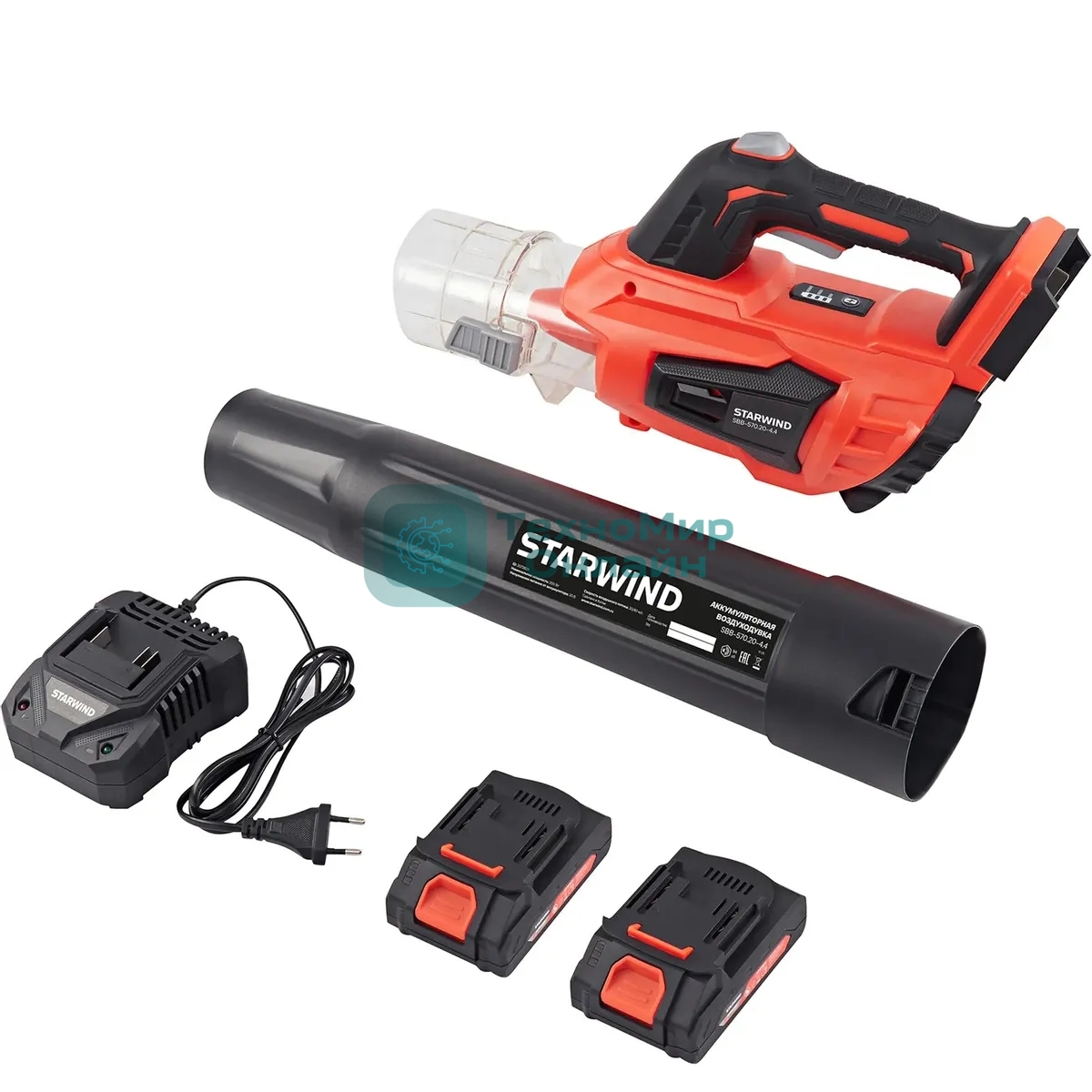 Воздуходувка Starwind SBB-570.20-4.4 пит.:от аккум. красный/черный