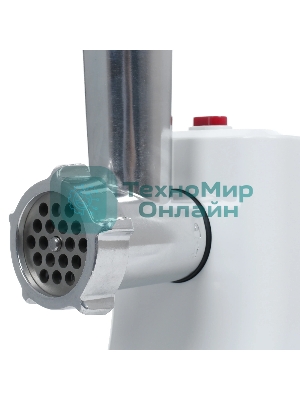 Мясорубка электрическая ВАСИЛИСА ВА-601 белый, 1600 Вт, 1.5 кг/мин, реверс, защита от перегрузки, насадки - 4