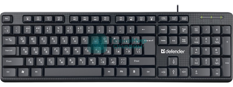 Клавиатура проводная Defender Daily HB-162, USB, черный