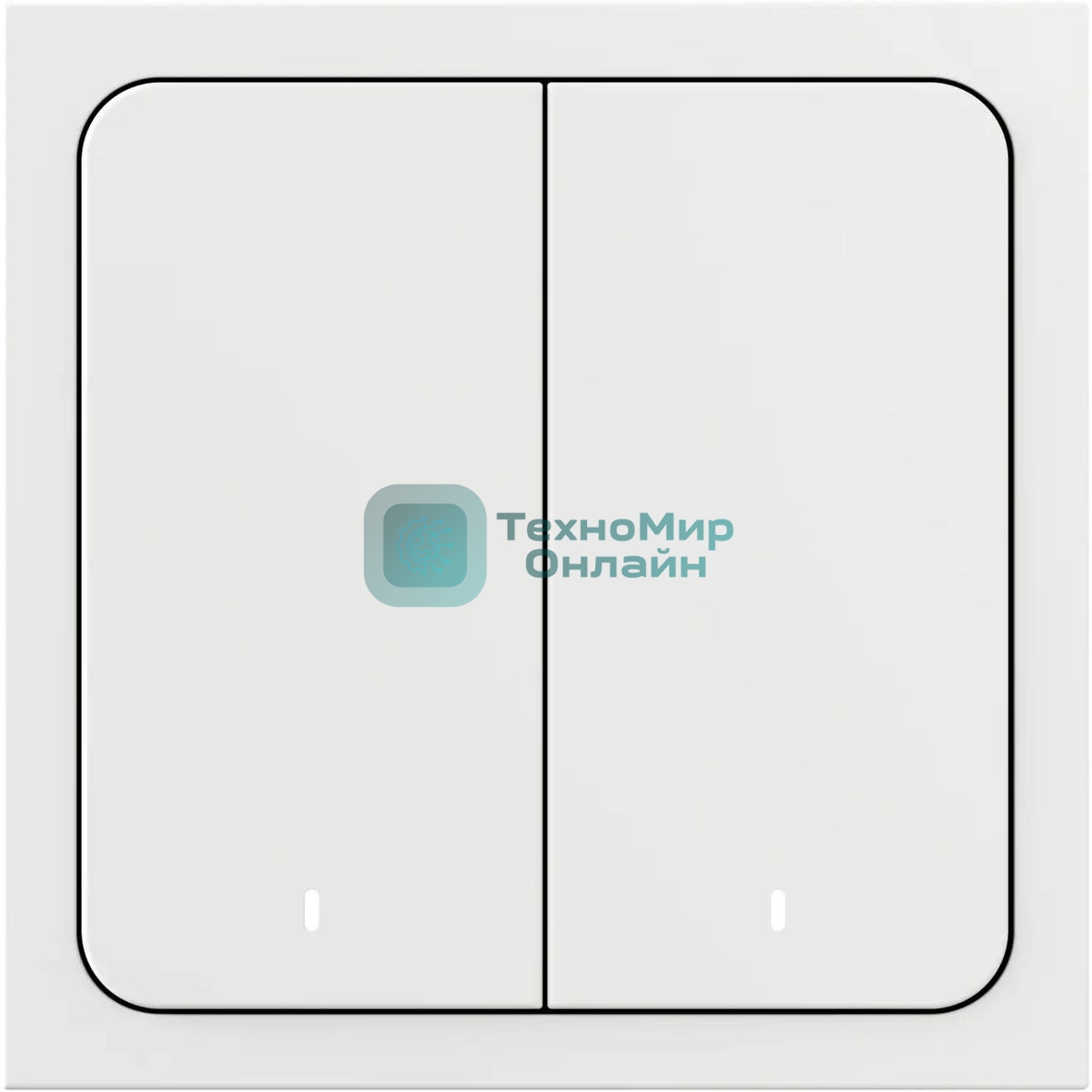 Выключатель умный Yandex YNDX-00535 2-хкл. универсальный белый