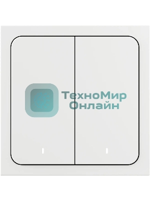 Выключатель умный Yandex YNDX-00535 2-хкл. универсальный белый